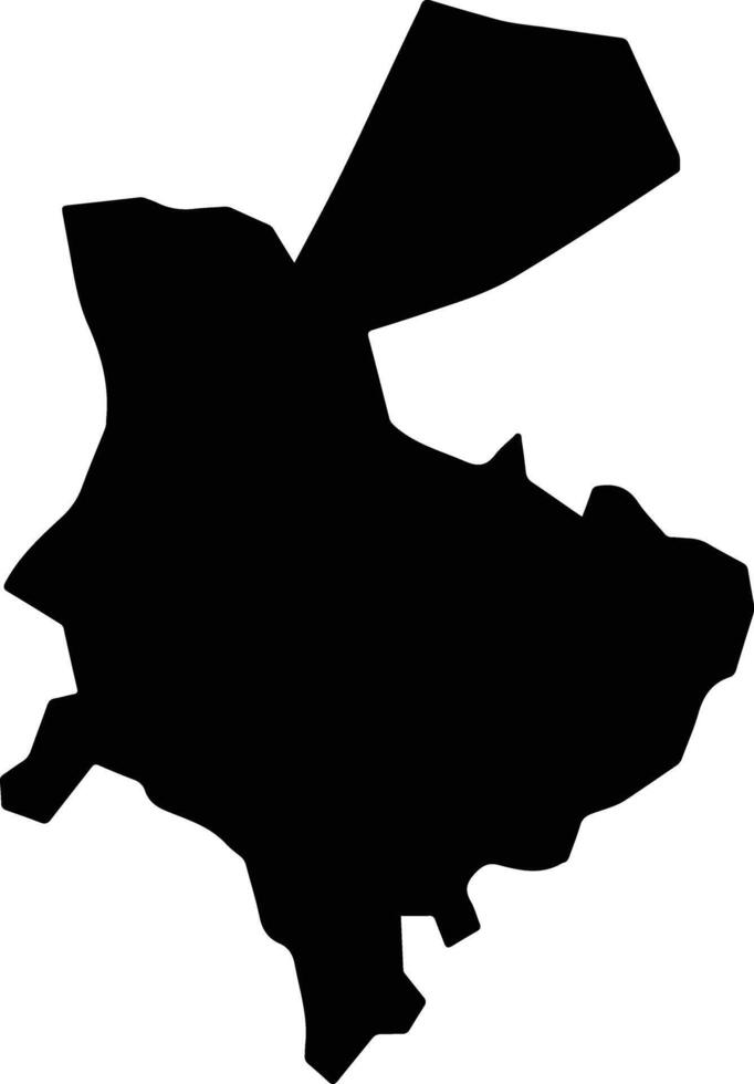 Orange Hill Jamaica silhouette map vector