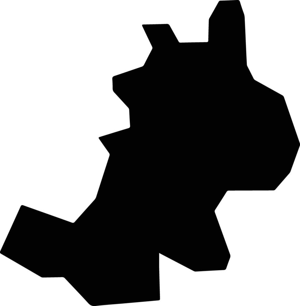 Orange Walk Central Belize silhouette map vector