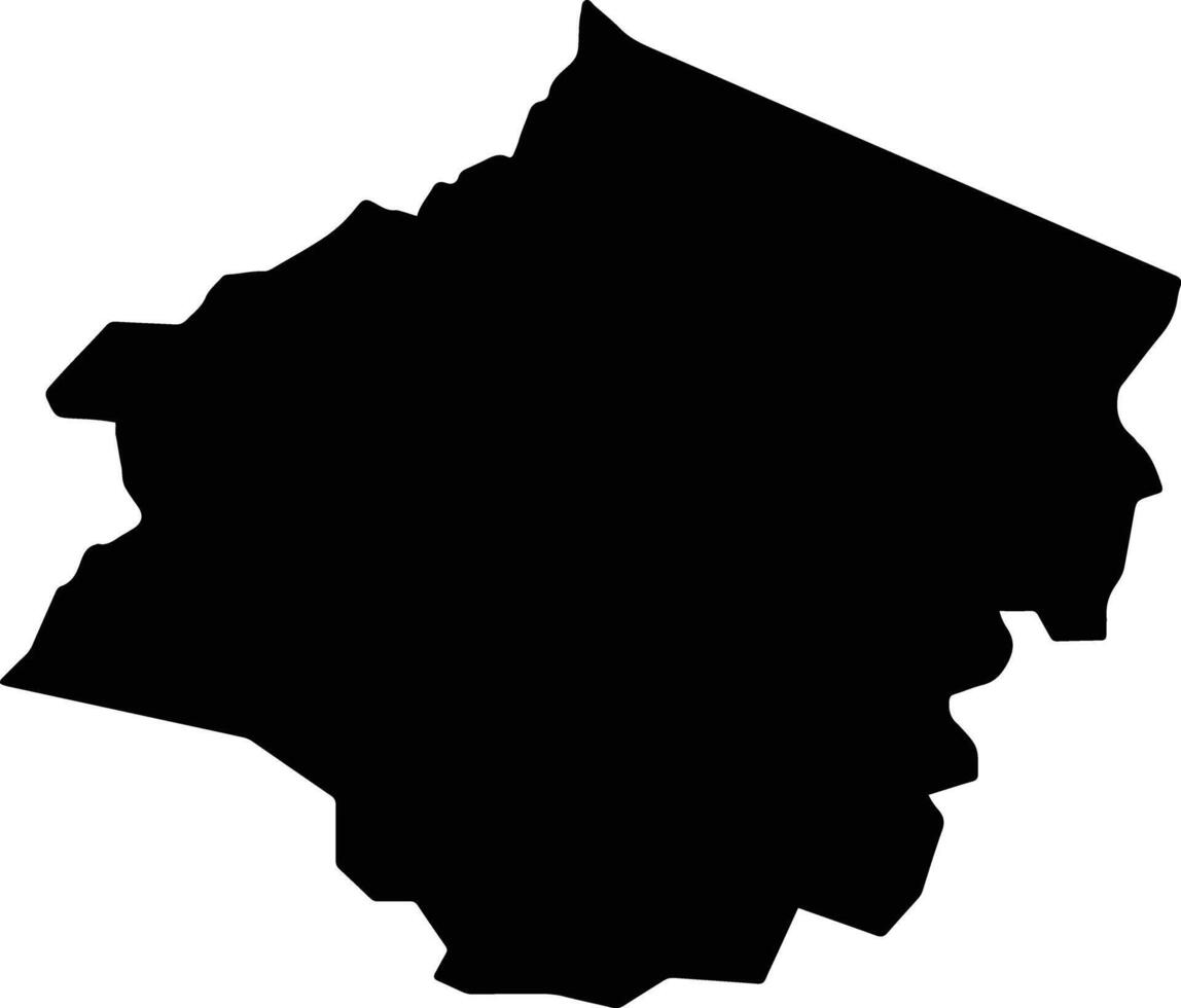 Orange Walk North Belize silhouette map vector