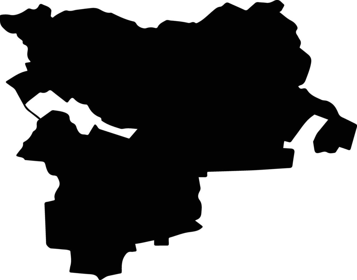 ORASU NOU Romania silhouette map vector