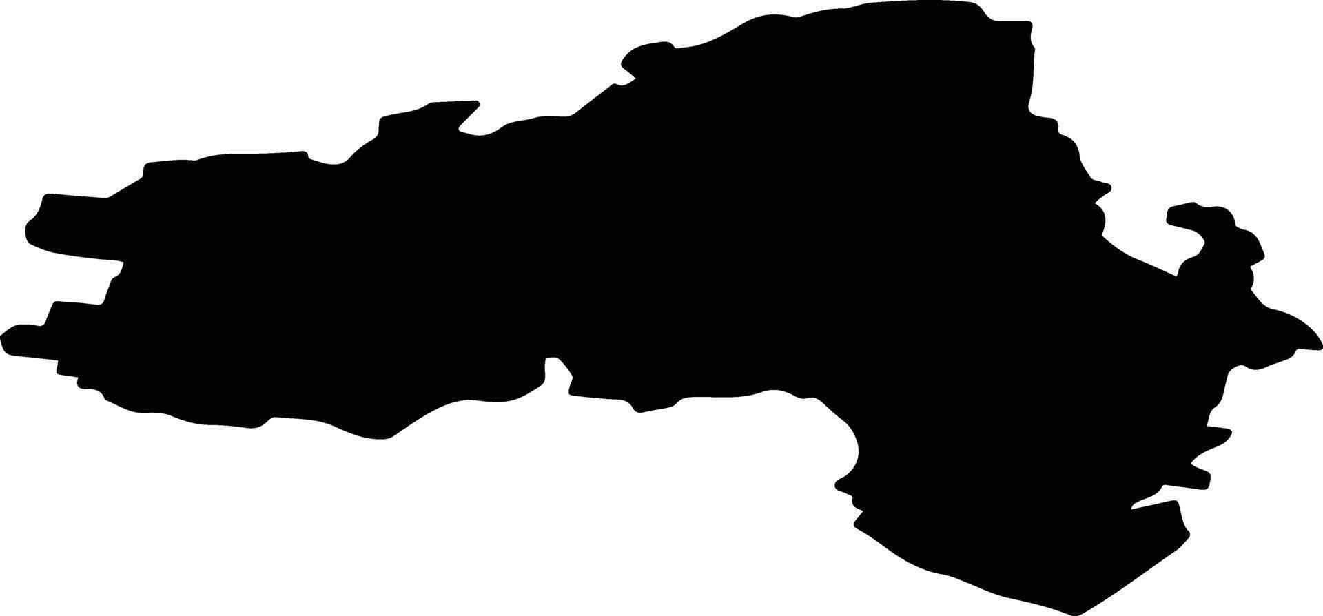 Ordinsky District Russia silhouette map vector