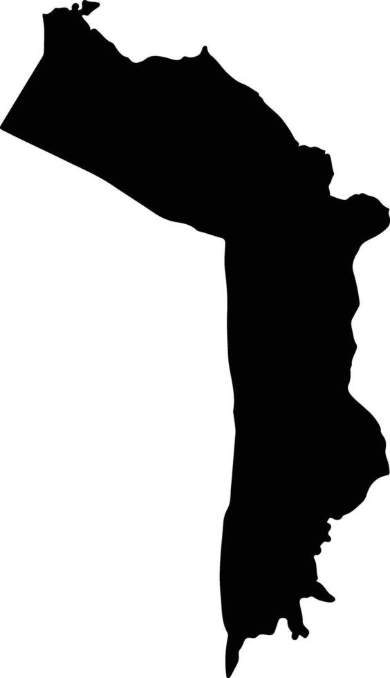 Oriental Mindoro Philippines silhouette map vector
