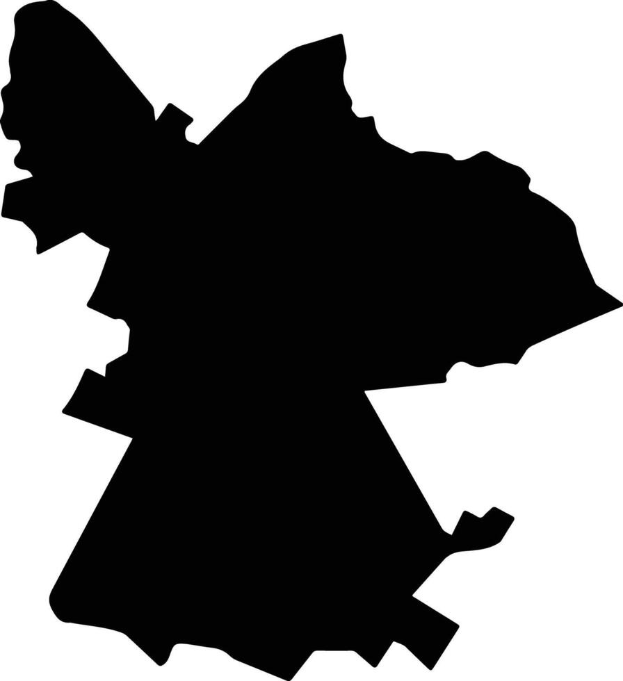 Oriental Mexico silhouette map vector