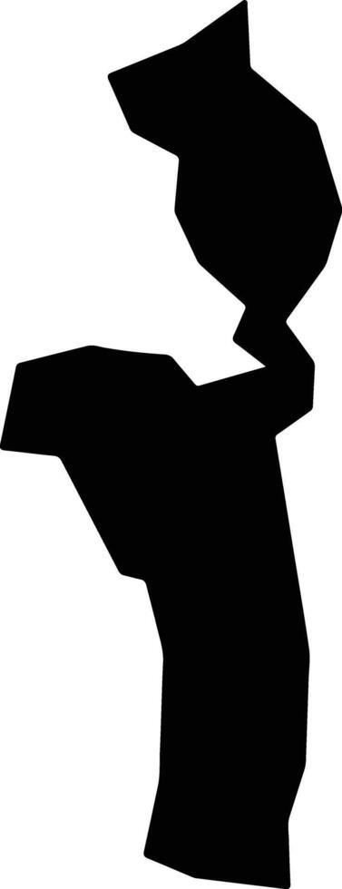 Oromia Ethiopia silhouette map vector
