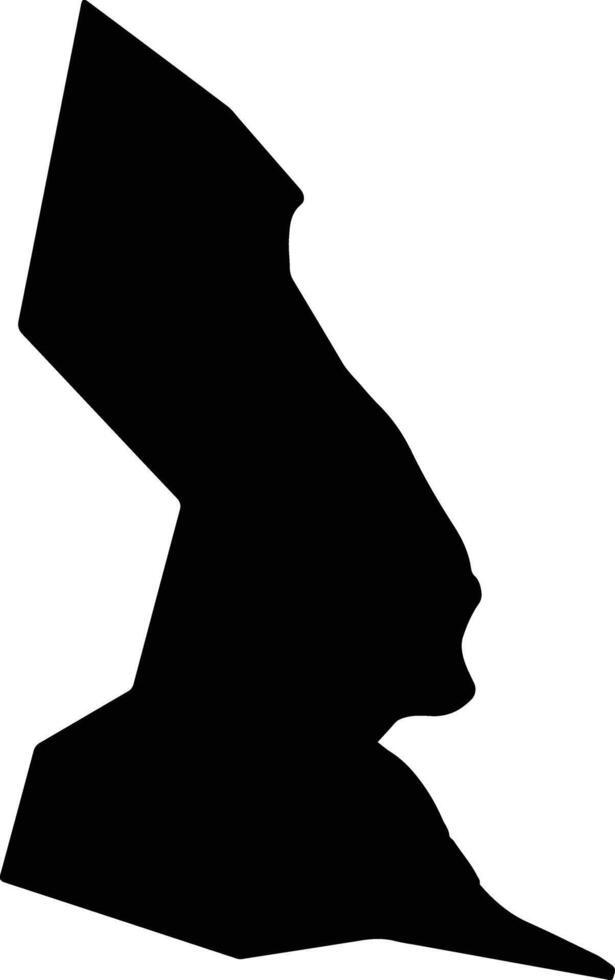 Oron Nigeria silhouette map vector