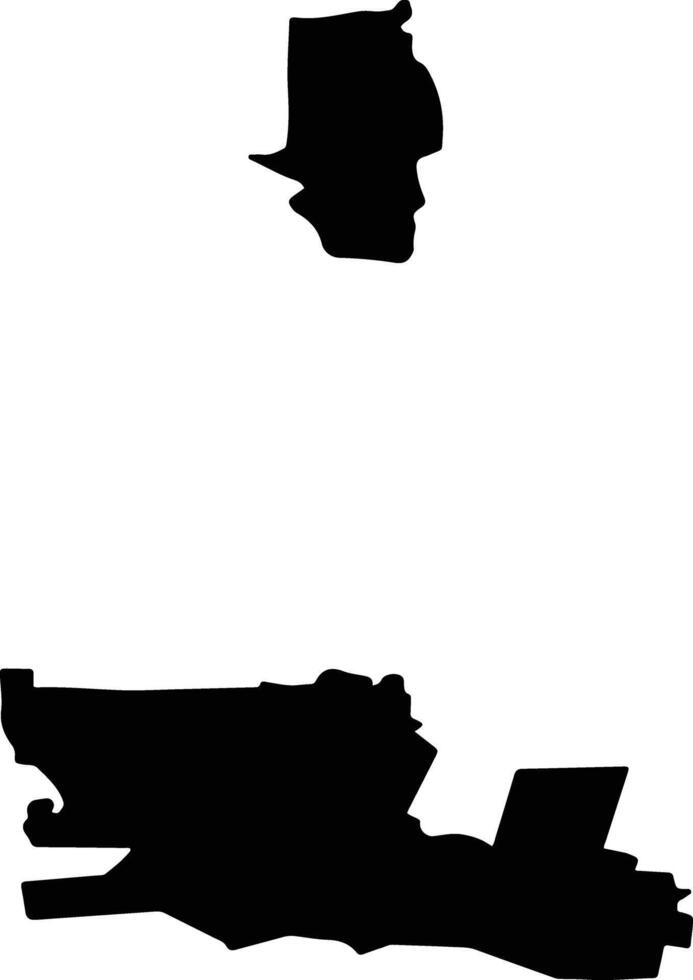 Orsk Russia silhouette map vector