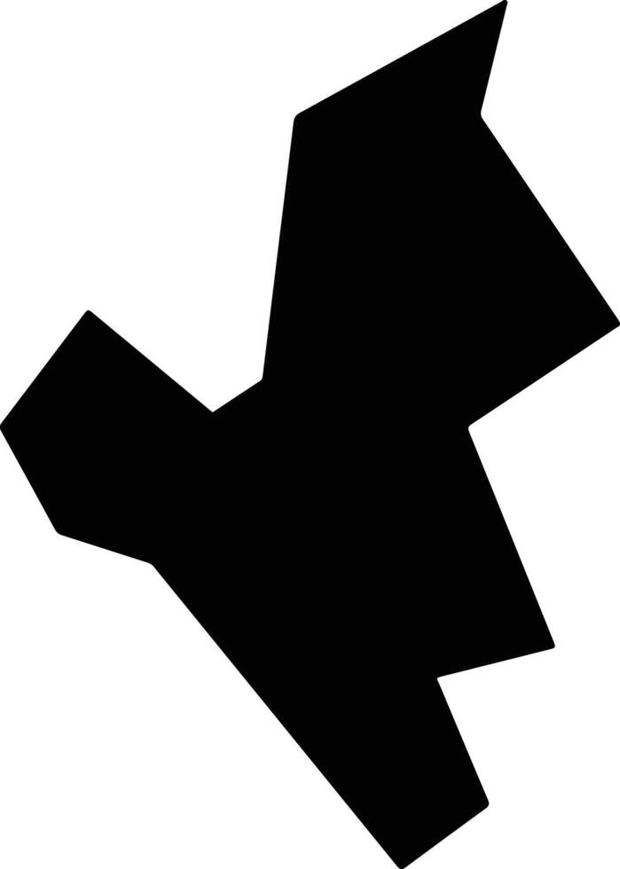 Oru West Nigeria silhouette map vector