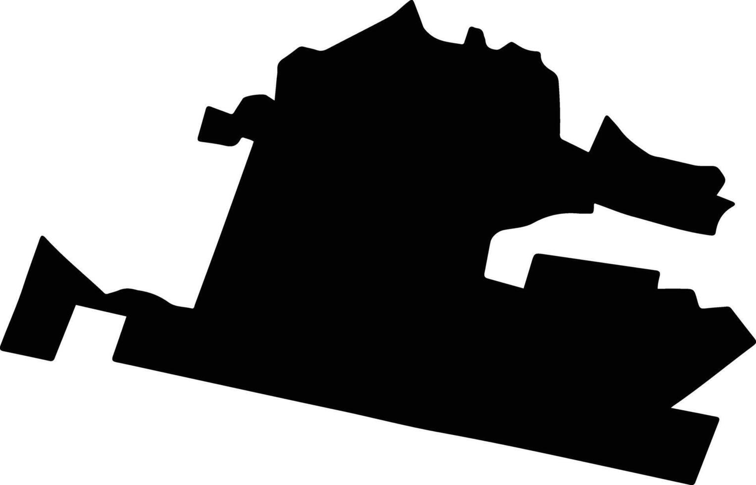 OSICA DE JOS Romania silhouette map vector