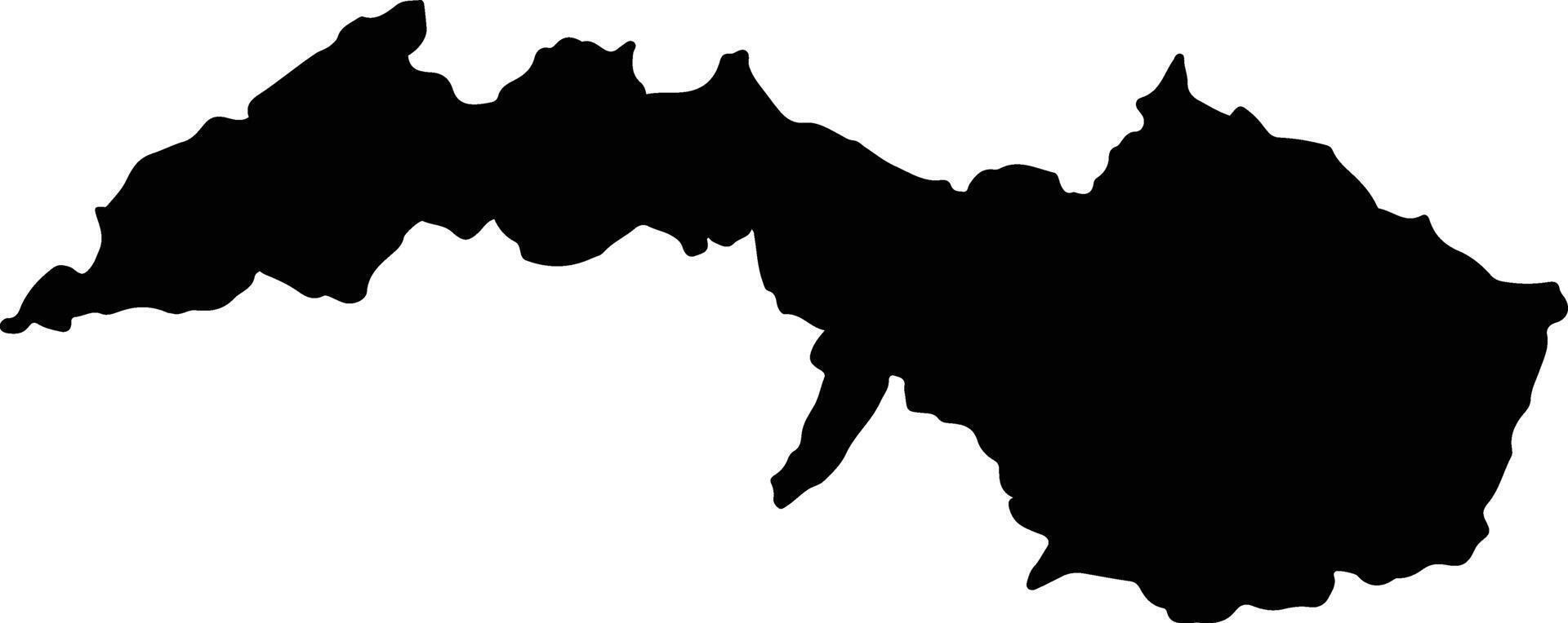 Otavalo Ecuador silhouette map vector