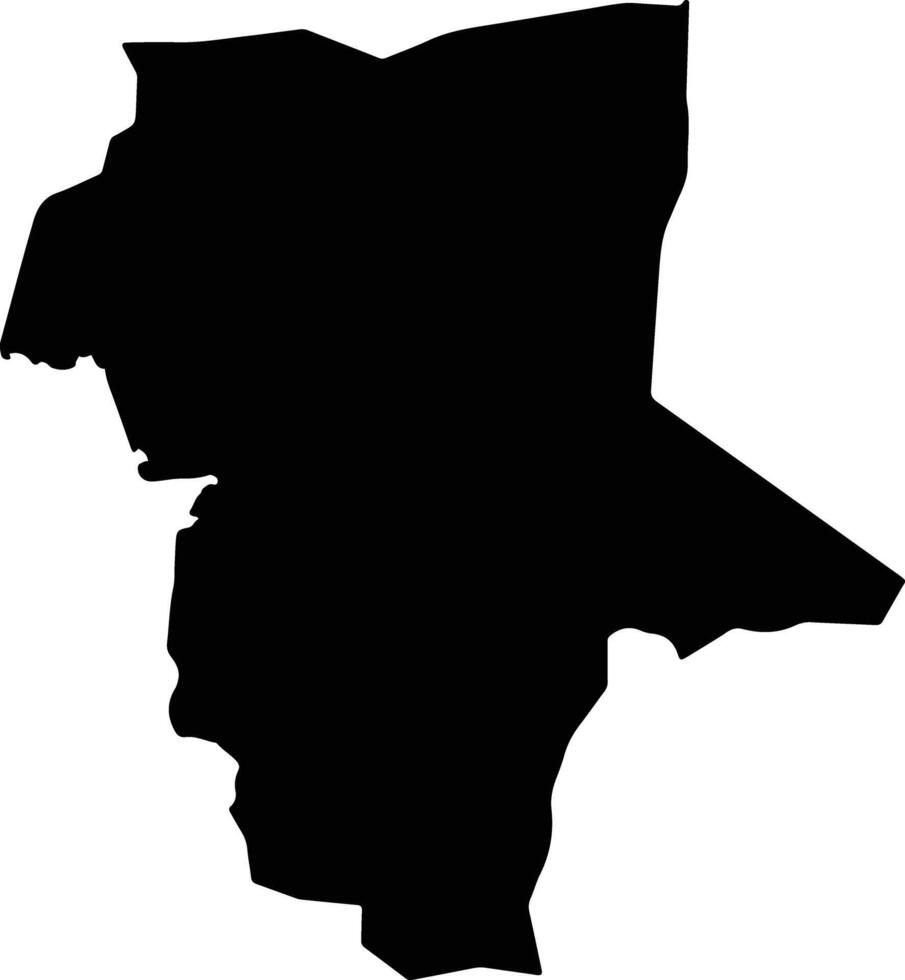 Oti Togo silhouette map vector