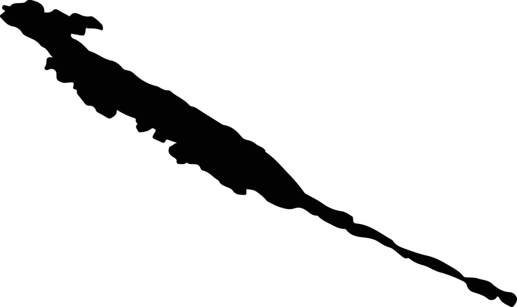 Otok Kornat Croatia silhouette map vector