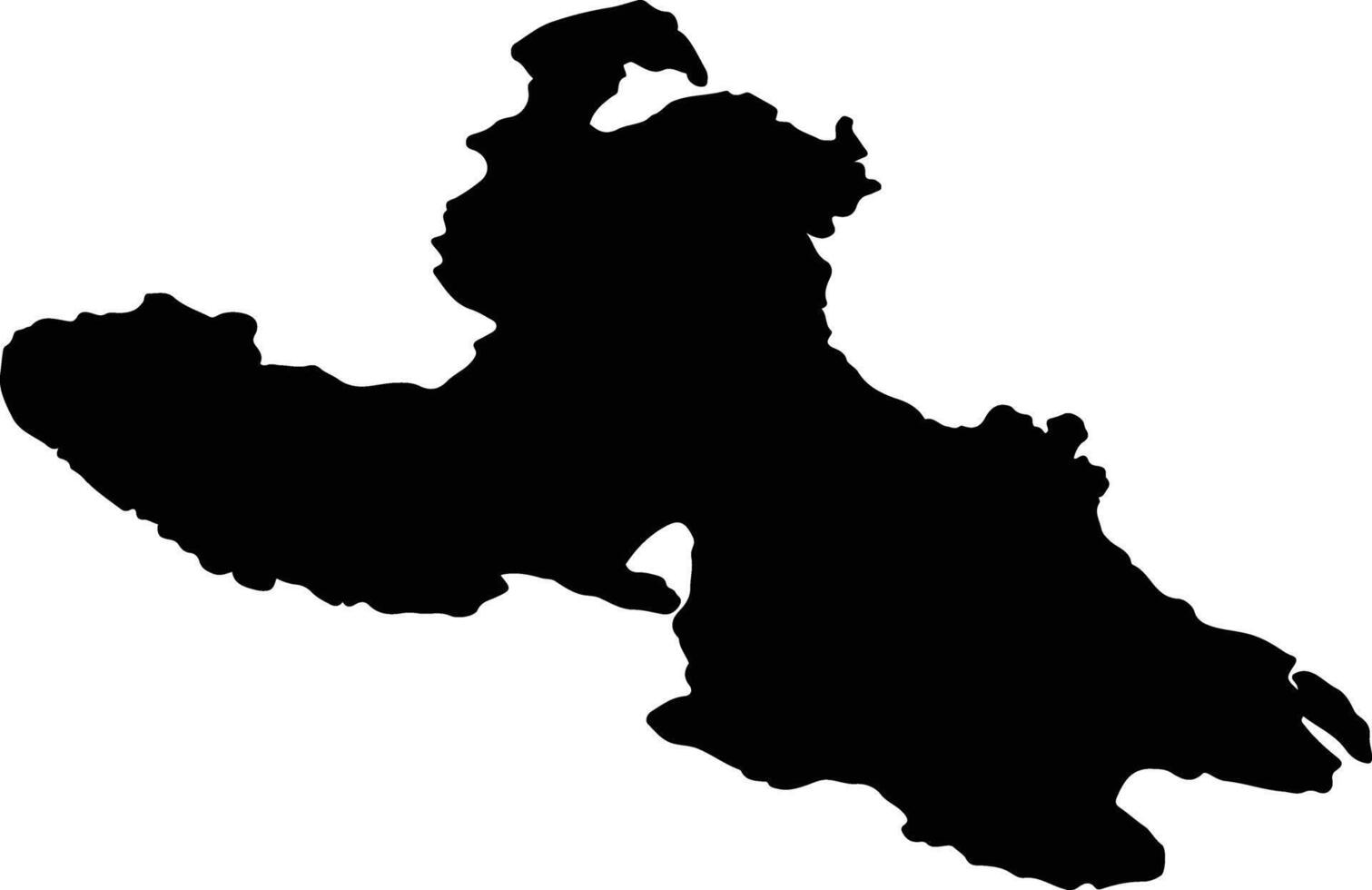 Otok Krk Croatia silhouette map vector