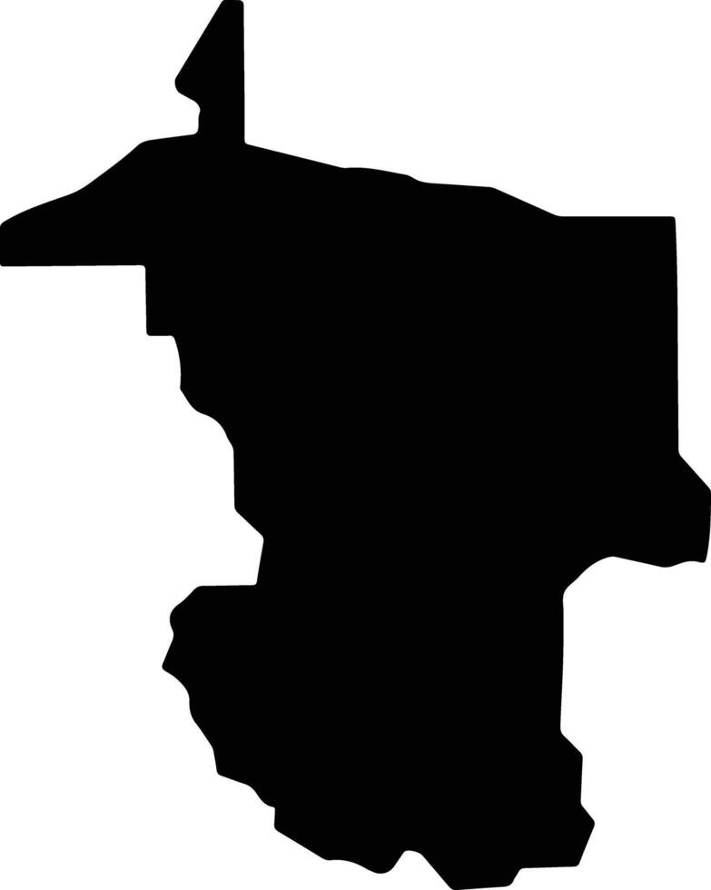 Ou Chrov Cambodia silhouette map vector