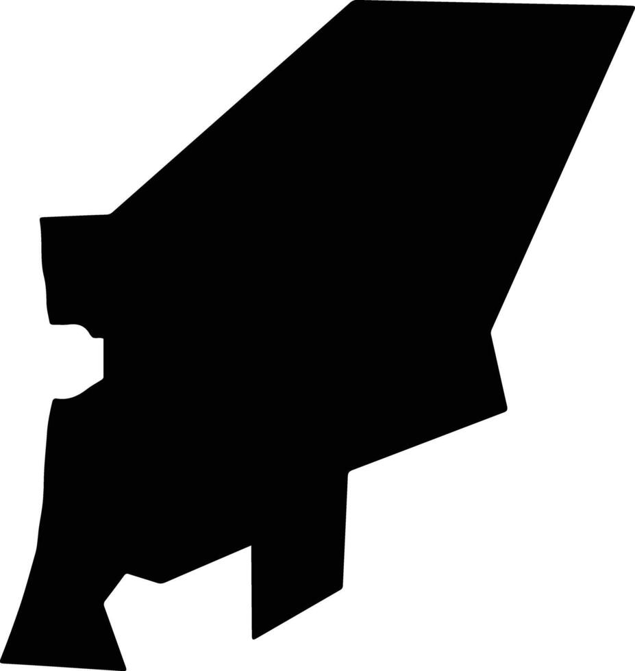 Ouad Naga Mauritania silhouette map vector