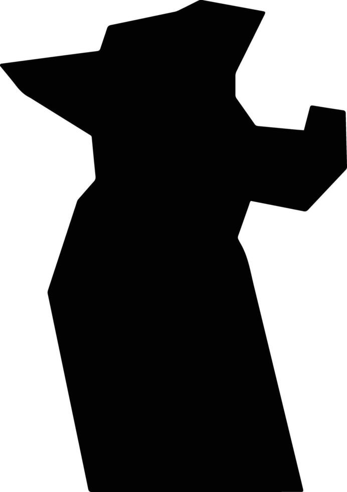 Ouest lausannois Switzerland silhouette map vector