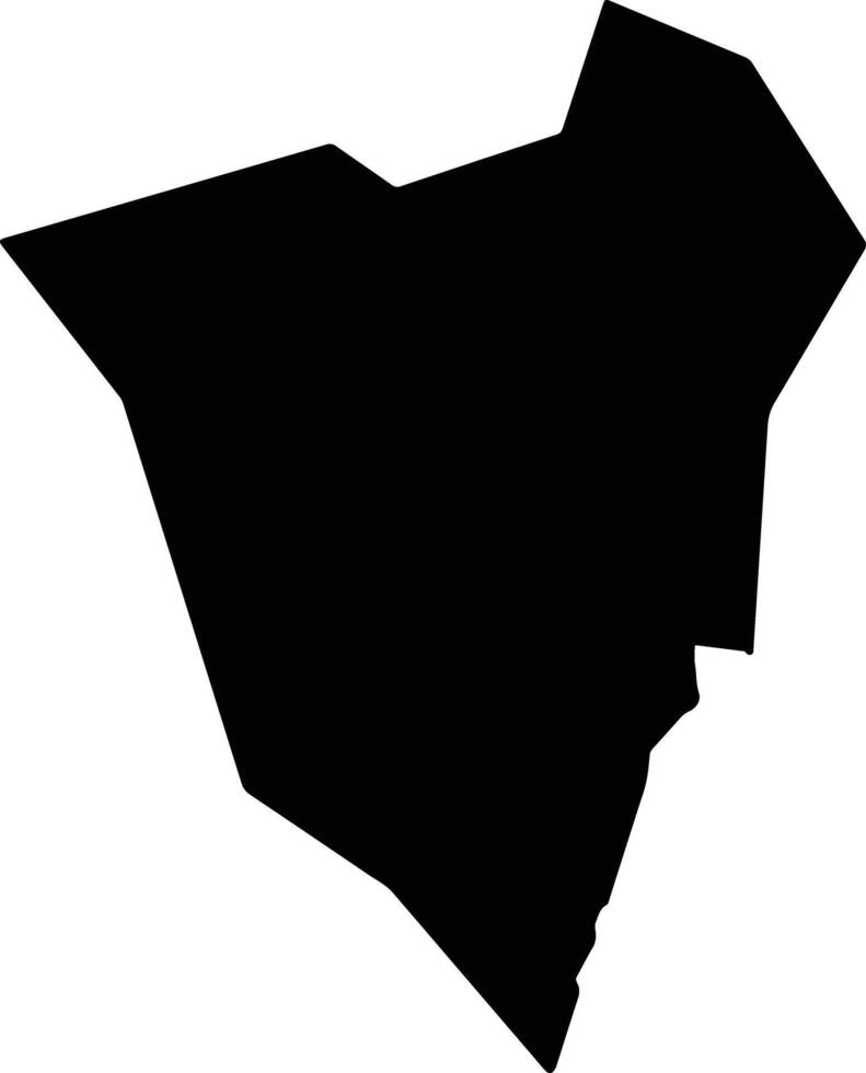 Ould Yenge Mauritania silhouette map vector