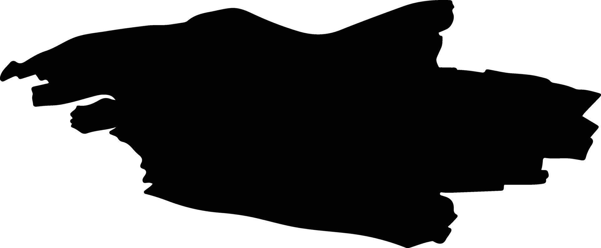 Overbetuwe Netherlands silhouette map vector