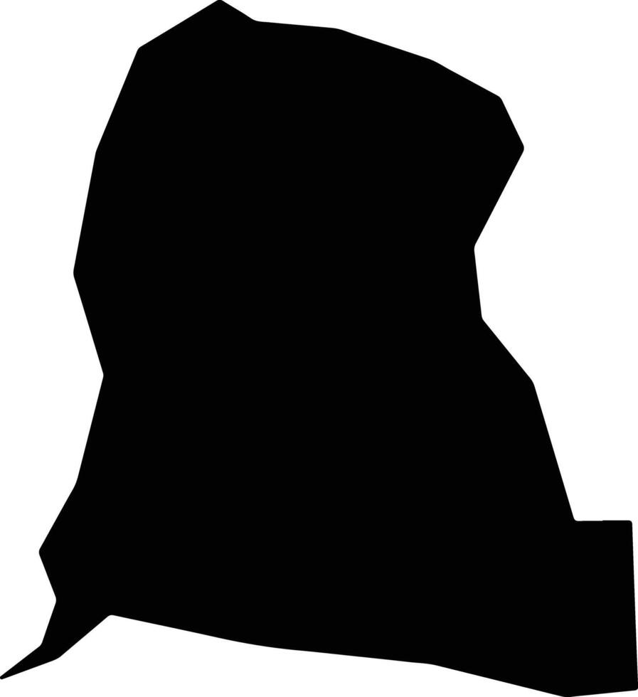 Owan West Nigeria silhouette map vector