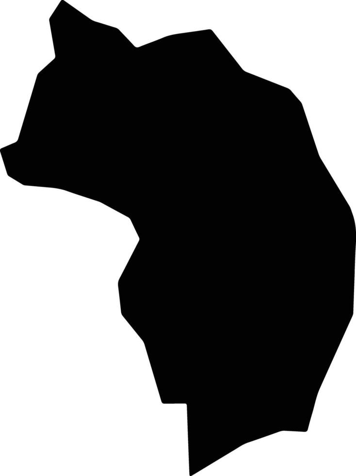 Owan East Nigeria silhouette map vector