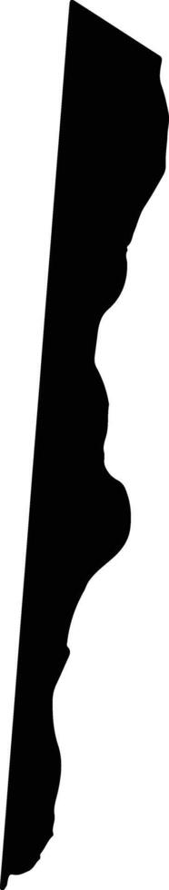 Owando Congo silhouette map vector