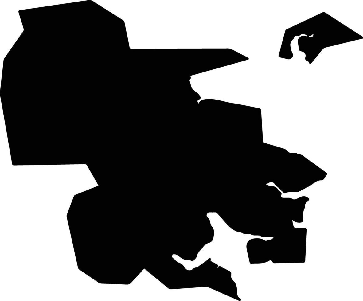 Owase Japan silhouette map vector