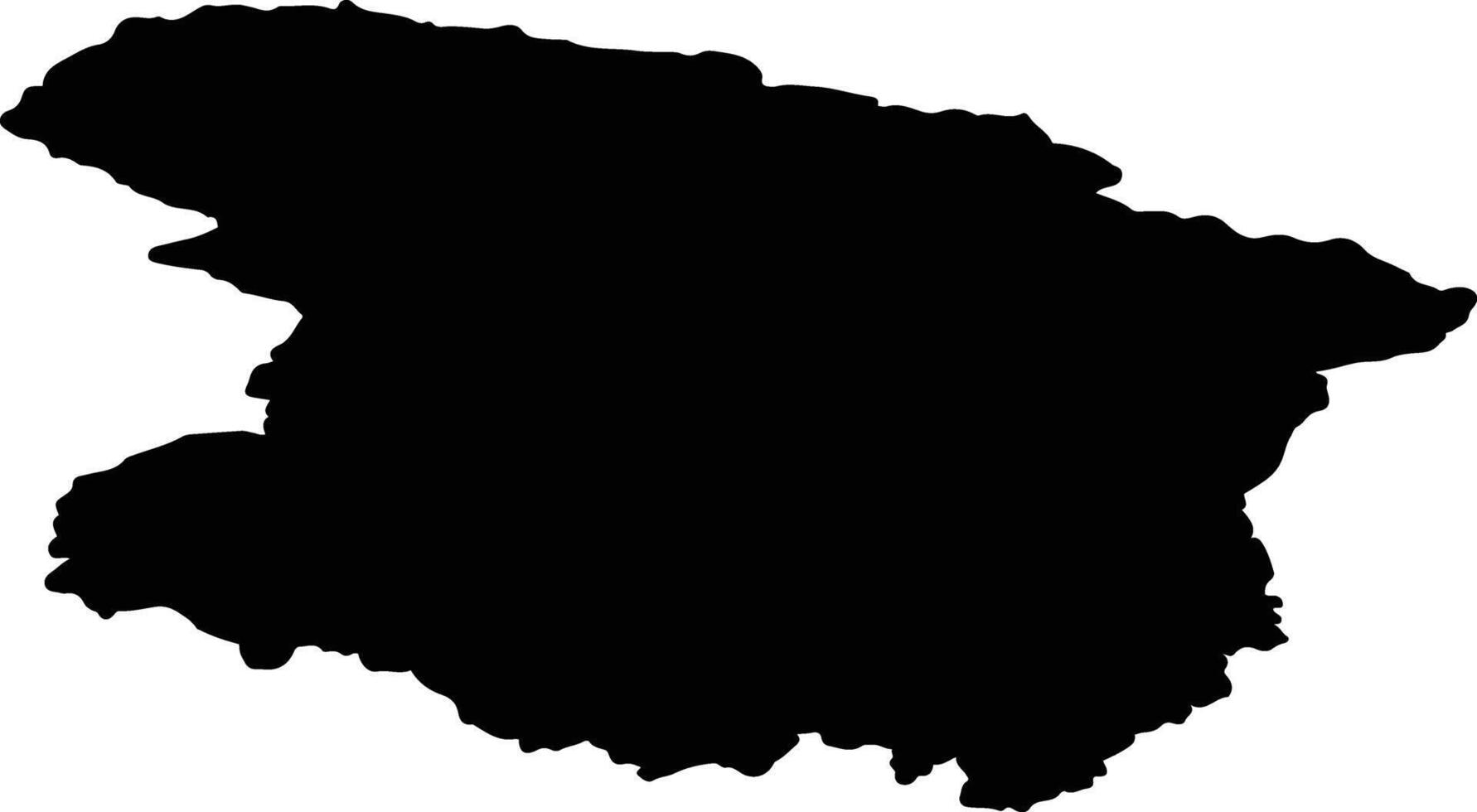 Oymyakonsky Ulus Russia silhouette map vector