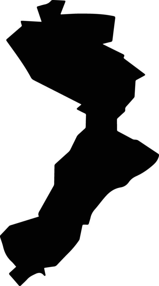 Ozumba Mexico silhouette map vector