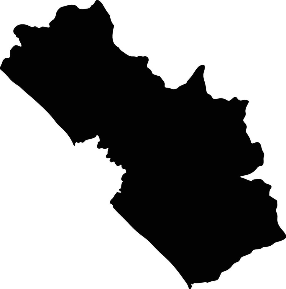 Padang Pariaman Indonesia silhouette map vector