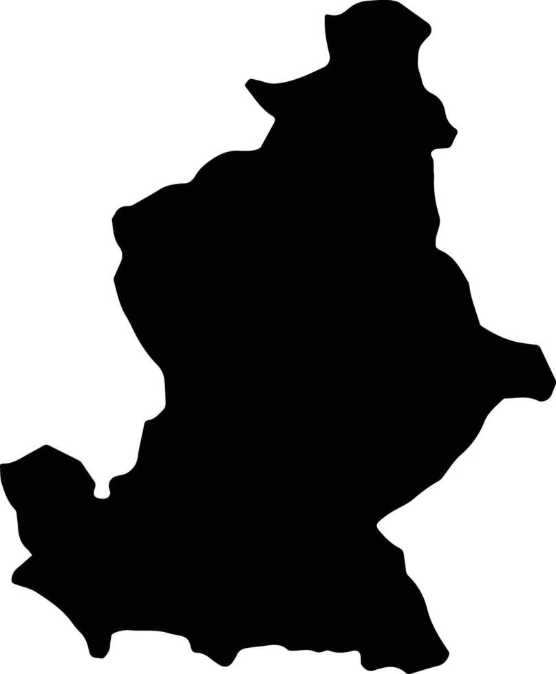 Padre Las Casas Dominican Republic silhouette map vector