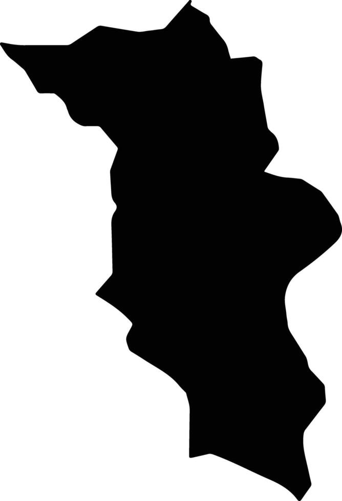 Paekam North Korea silhouette map vector