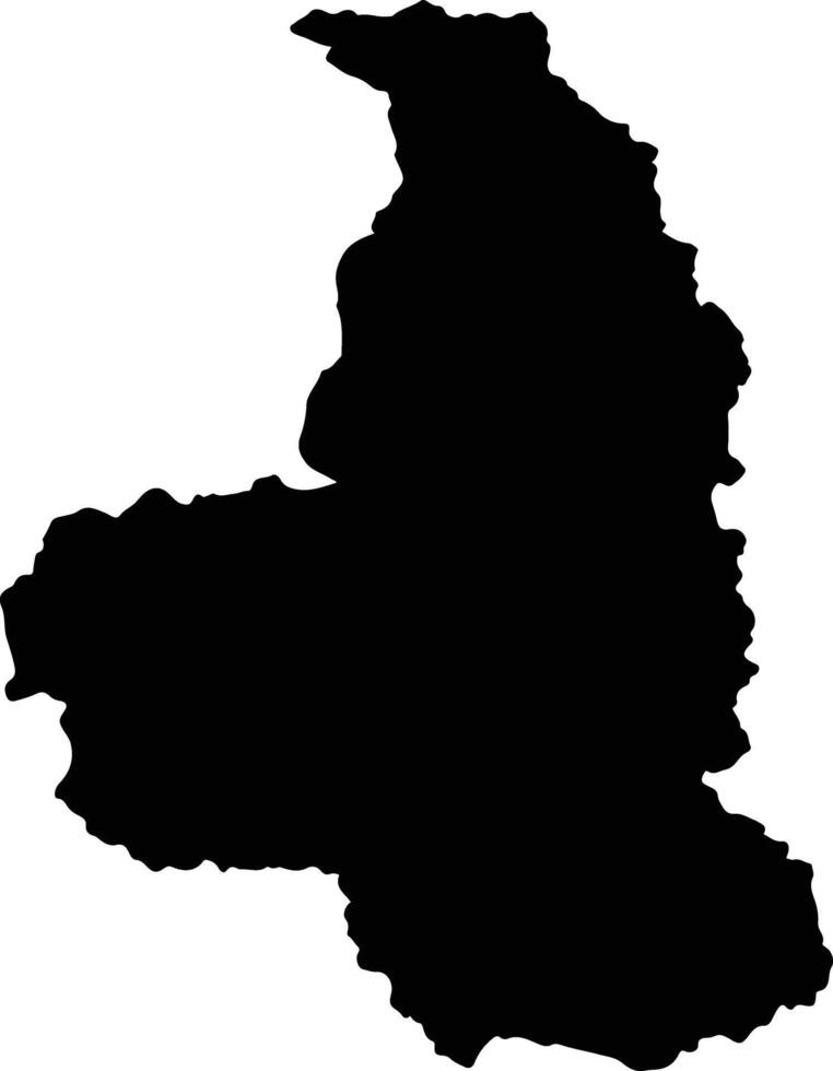 Pai Thailand silhouette map vector