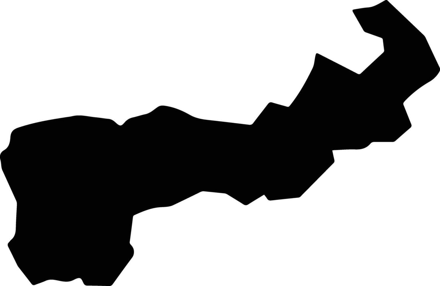 Paikoro Nigeria silhouette map vector