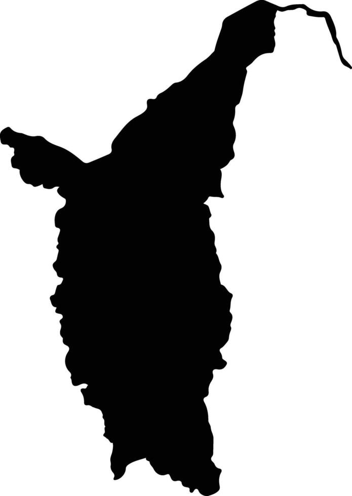 Pak Chom Thailand silhouette map vector