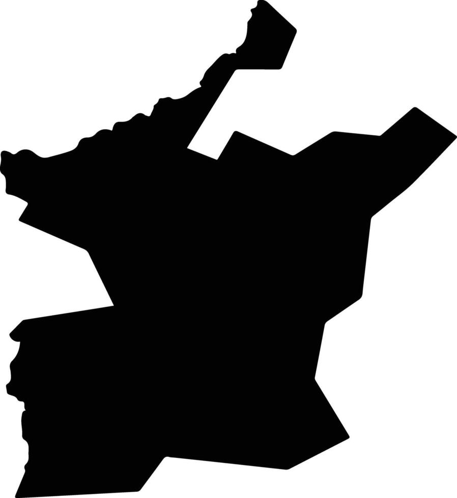 Paju si South Korea silhouette map vector