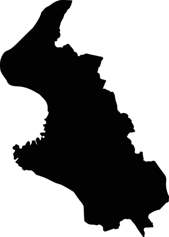Pak Khat Thailand silhouette map vector