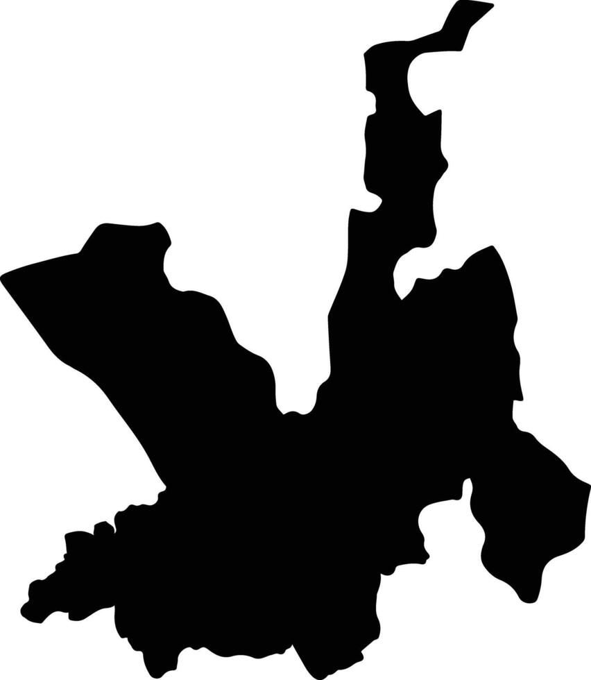 Pak Phayun Thailand silhouette map vector