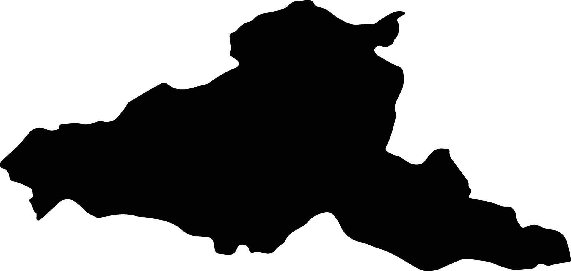 Pakbeng Laos silhouette map vector