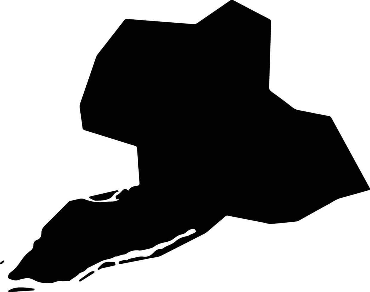 Pakchon North Korea silhouette map vector