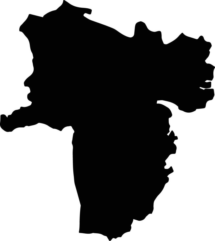 Pakur India silhouette map vector