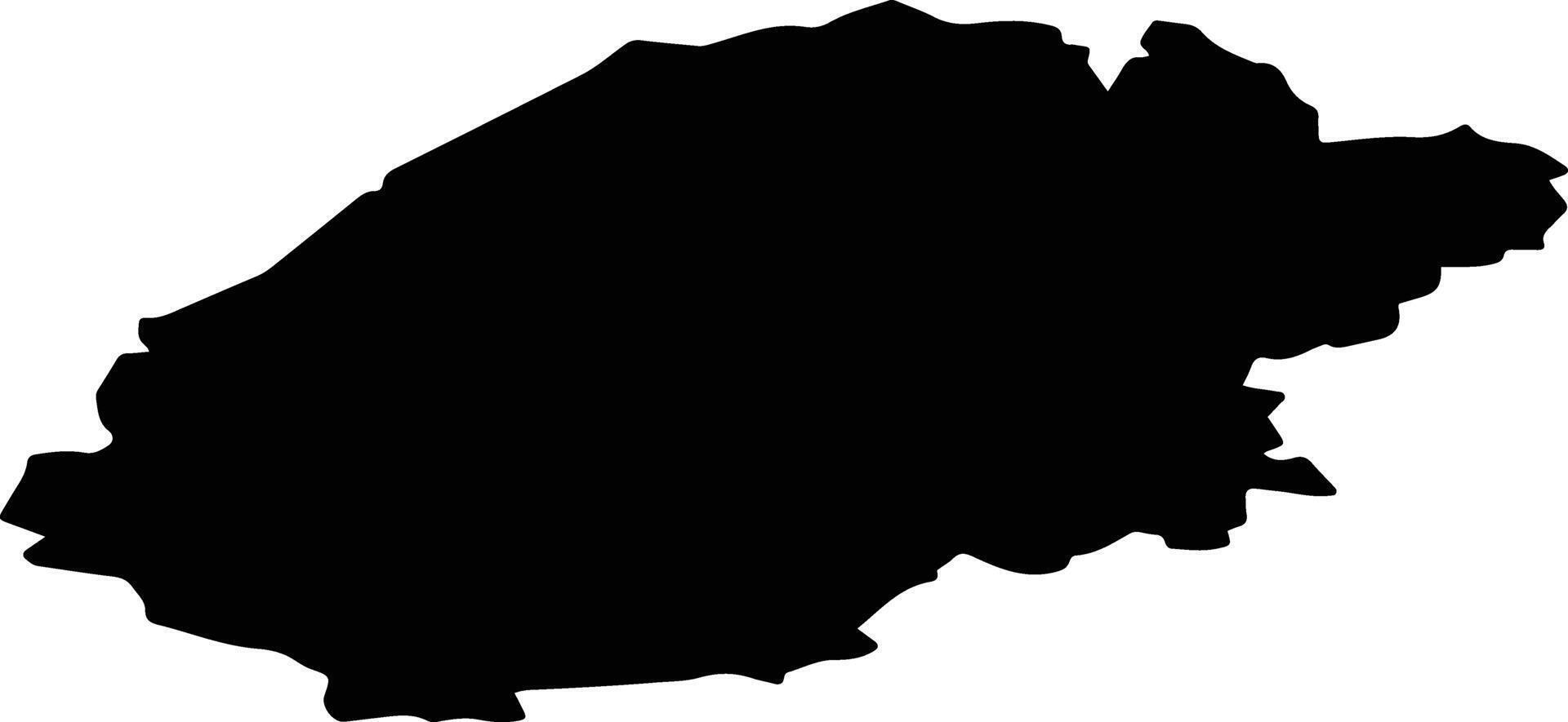 Palkinsky District Russia silhouette map vector