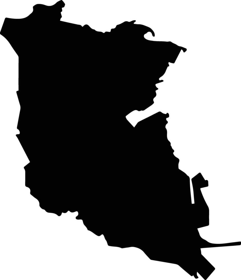 Palizada Mexico silhouette map vector