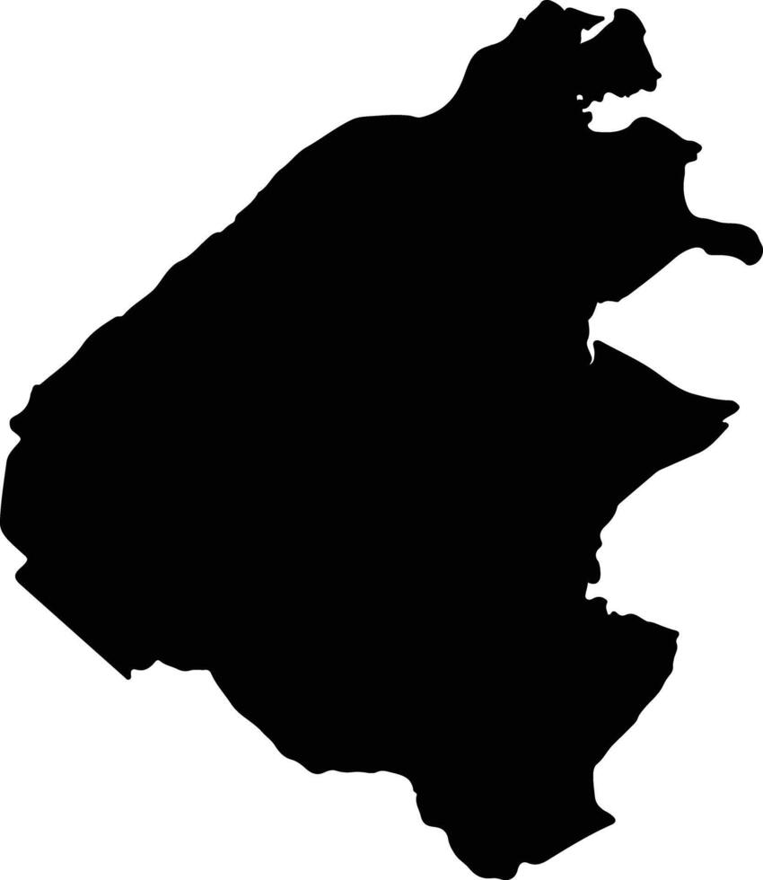 Palma Mozambique silhouette map vector