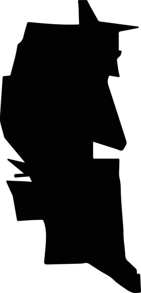 Palmillas Mexico silhouette map vector
