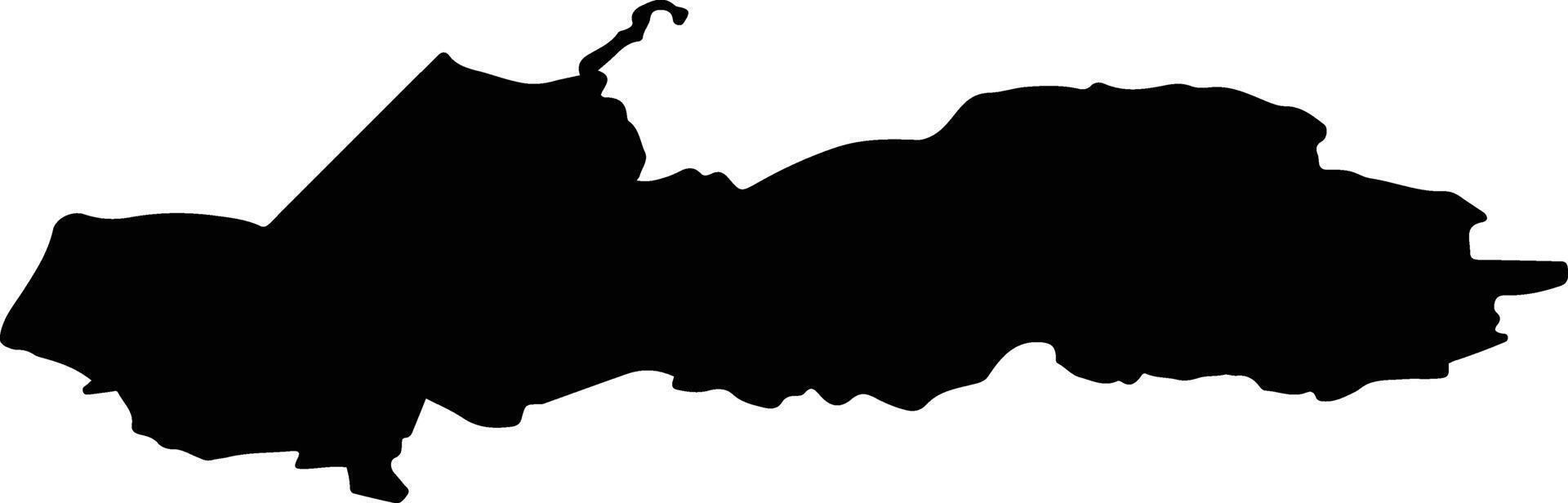 Palupera vald Estonia silhouette map vector
