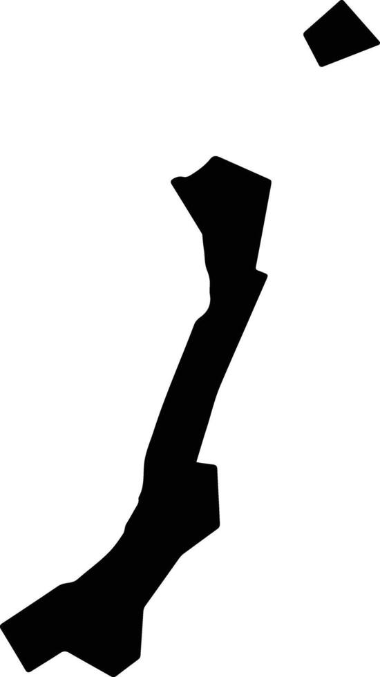 Pangai Tonga silhouette map vector