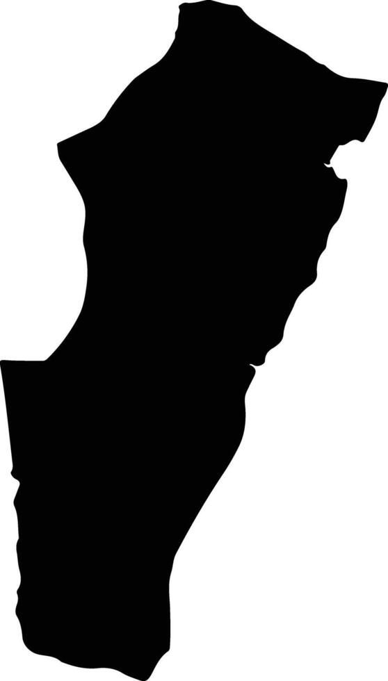 Pangani Tanzania silhouette map vector
