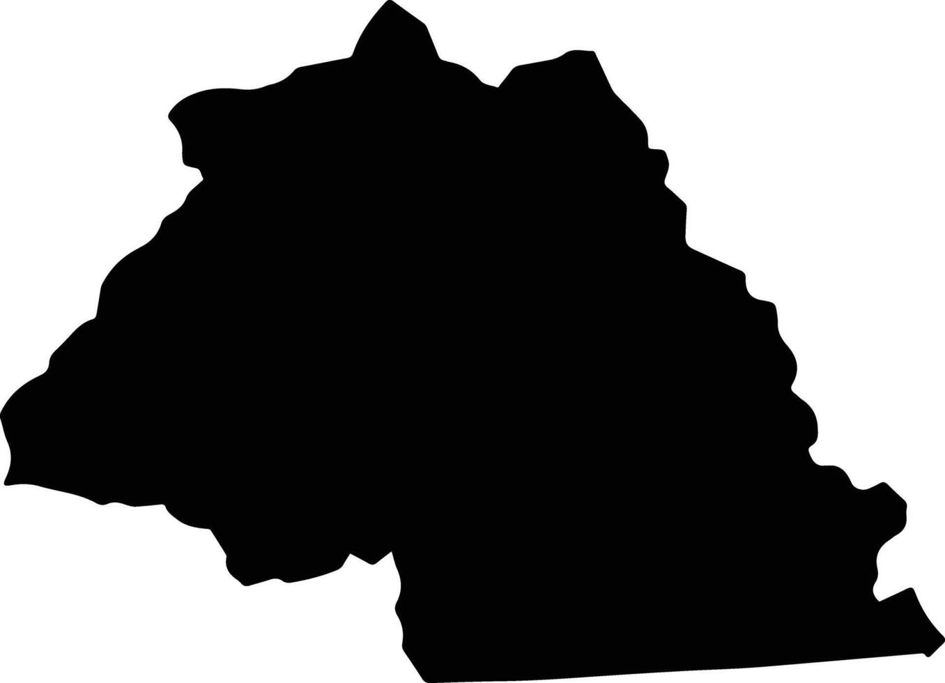 Pangkhar Bhutan silhouette map vector