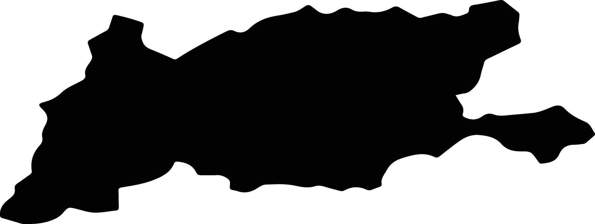 Panjab Afghanistan silhouette map vector