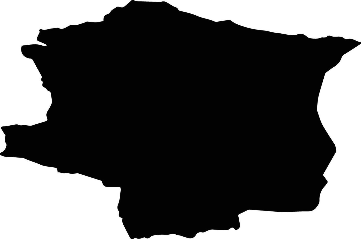 Panjakent District Tajikistan silhouette map vector