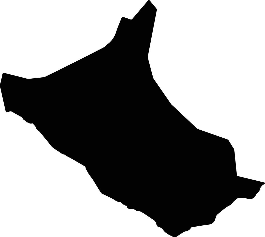 Panj District Tajikistan silhouette map vector